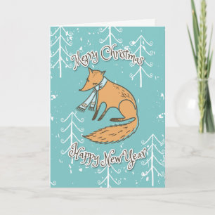 Christmas Forest Fox (5" x 7"), envelopes included Holiday Card