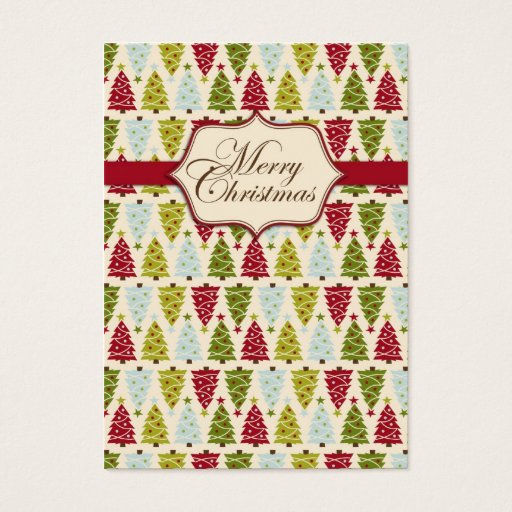 Customizable Christmas Forest Gift Tag 2 Business Card Templates