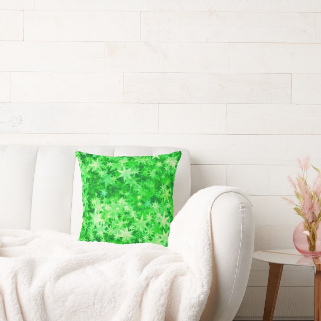 Christmas Forest Glow Throw Pillow (Couch)