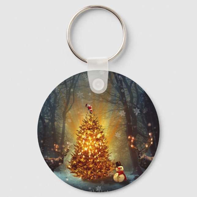 Christmas Forest                                 . Keychain (Front)