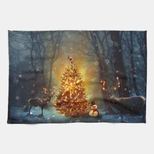 Christmas Forest . Kitchen Towel