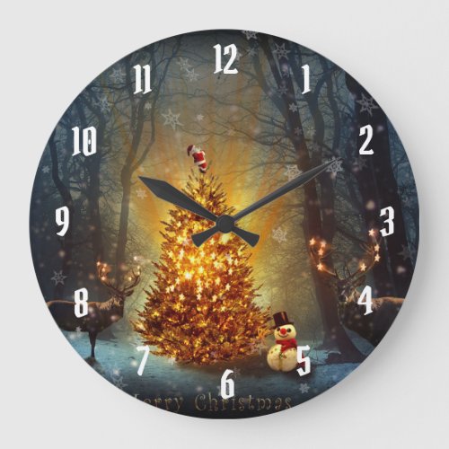 Christmas Forest                                  Large Clock