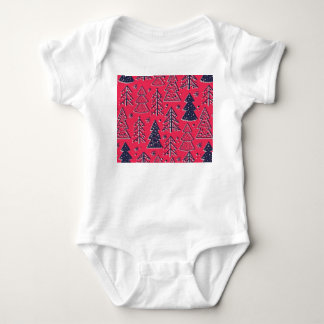 Christmas Forest: Winter Silhouette Wallpaper. Baby Bodysuit