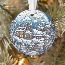 Christmas Forest Wonderland hanging ornament