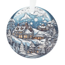 Christmas Forest Wonderland hanging ornament