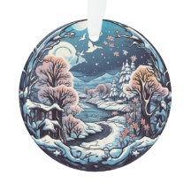 Christmas Forest Wonderland hanging ornament