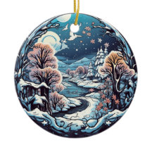 Christmas Forest Wonderland hanging ornament