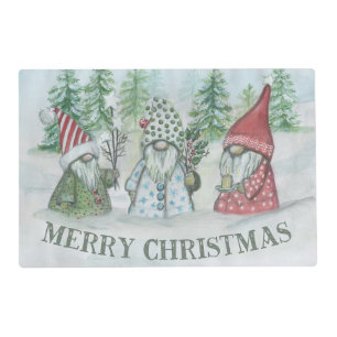 Christmas Forested Gnomes Placemat