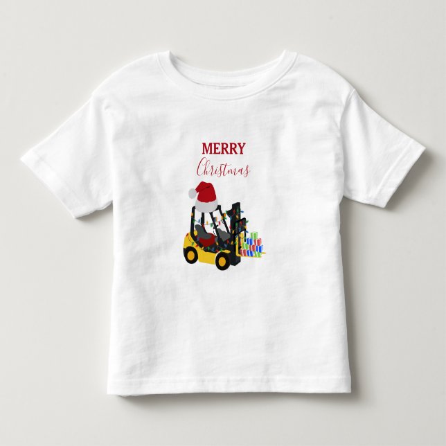 Christmas Forklift Truck  Toddler T-shirt (Front)