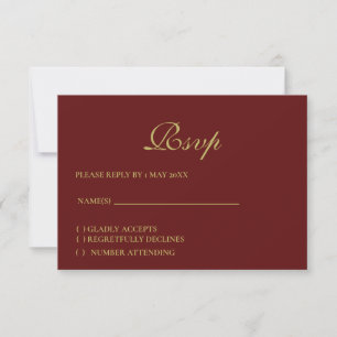 Christmas Formal RSVP card