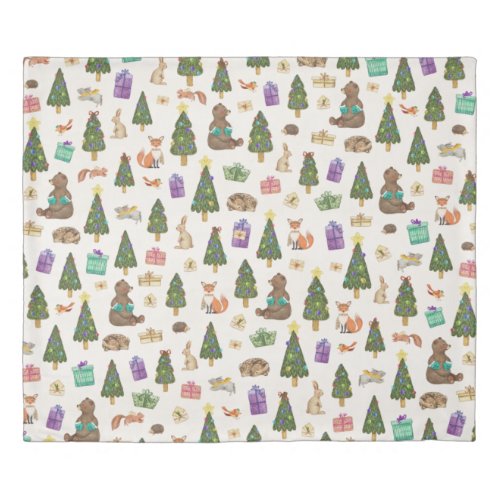 Christmas Forrest Pattern Duvet Cover