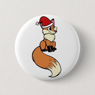 CHRISTMAS FOX BUTTON
