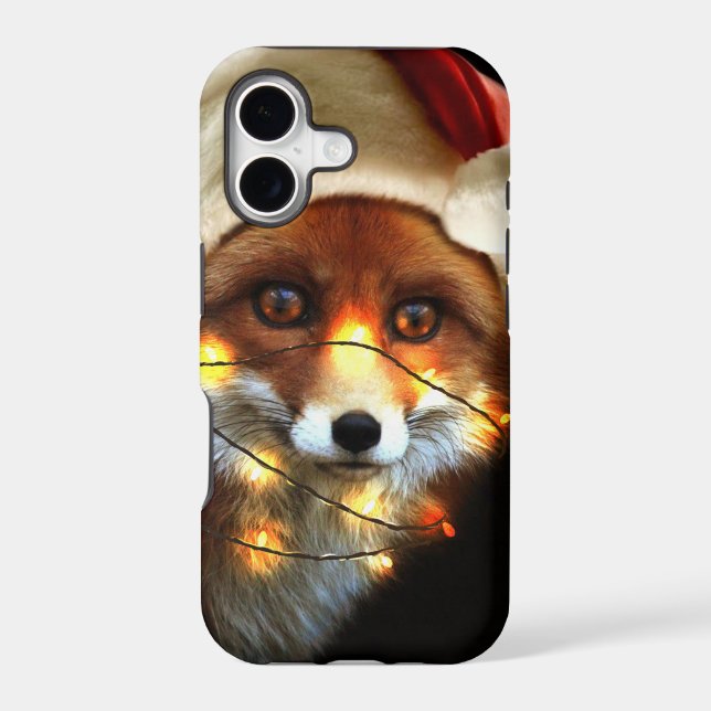 Christmas fox iphone case (Back)