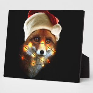 Christmas fox plaque