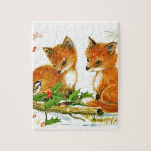 Christmas Foxes Jigsaw Puzzle