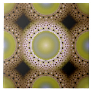Christmas fractal pattern ceramic tile