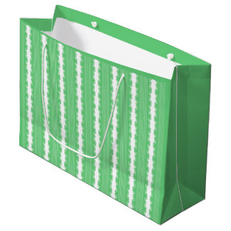 Christmas Fractal Wintergreen Stripes Gift Bag