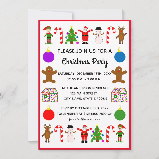 Christmas Frame #2 Invitation Card (Front)