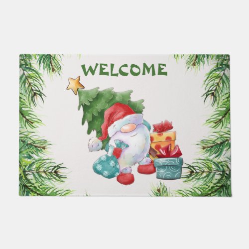 Christmas Frame  Gnome Doormat