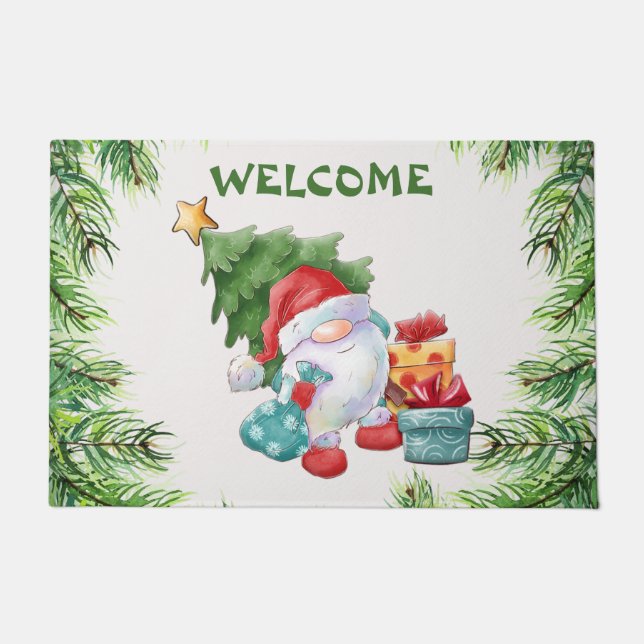 Christmas Frame & Gnome Doormat (Front)