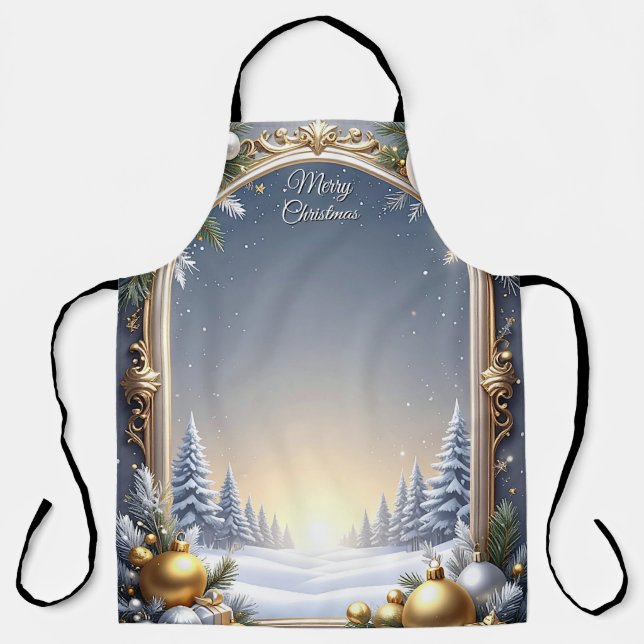Christmas Frame Holiday Apron (Front)