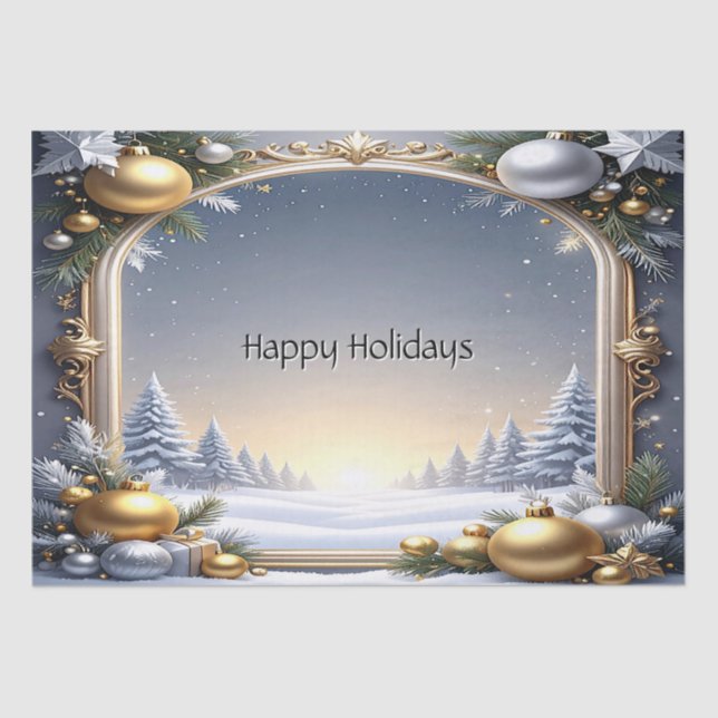 Christmas Frame Holiday Tissue Paper (Front)