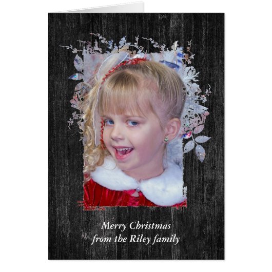 Christmas frame on dark wood (Front)