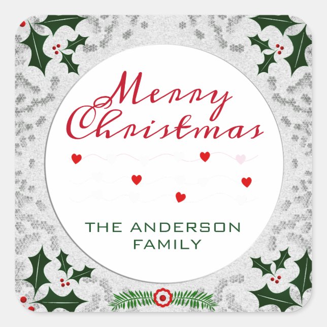 Christmas Frame Square Sticker (Front)