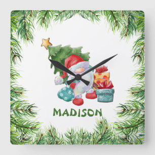 Christmas Frame Square Wall Clock