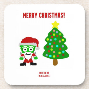Christmas FrankenCheese Hard Plastic Coaster