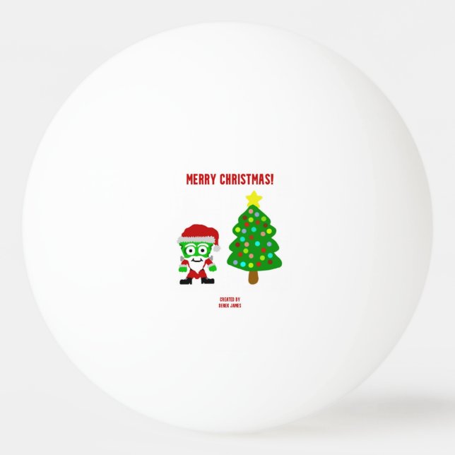 Christmas FrankenCheese Ping Pong Ball (Front)