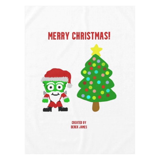 Christmas FrankenCheese Tablecloth (Front)