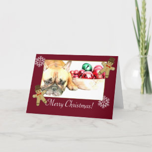 Christmas French Bulldog Holiday Card