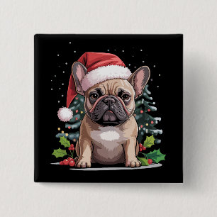 Christmas French Bulldog Lover Dog Mom Funny Button