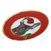 Christmas French Bulldog Melamine Plate (Left Side)