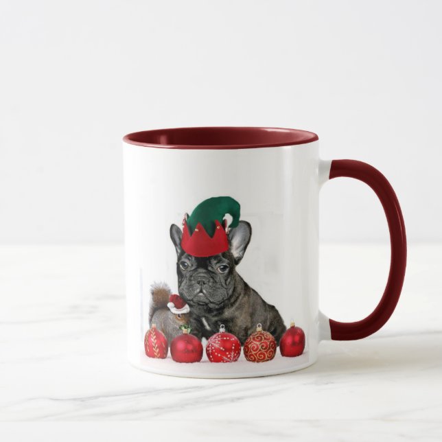 Christmas French Bulldog mug (Right)