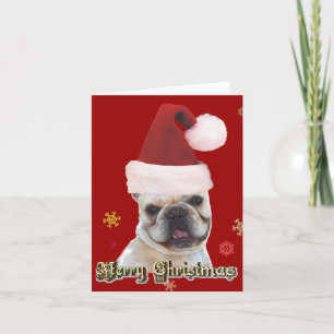 Christmas french bulldog notecard