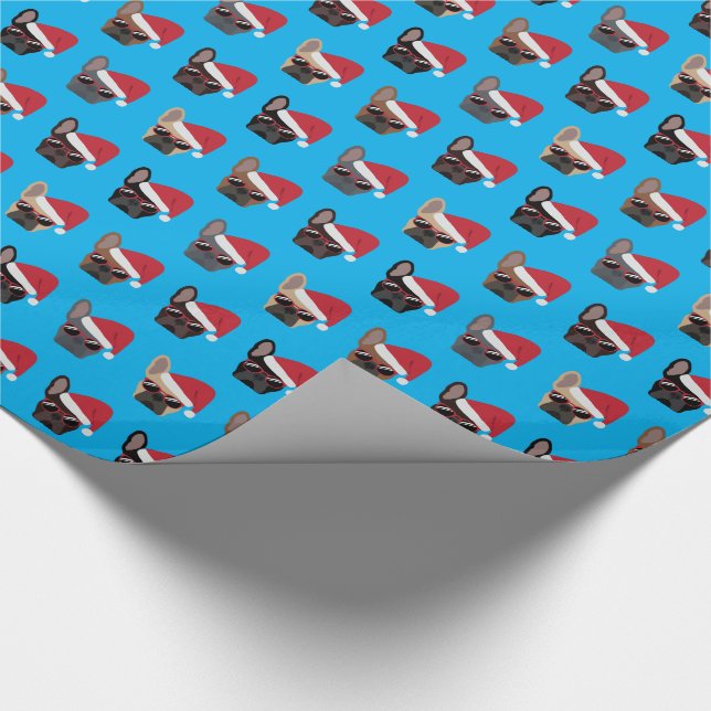 Christmas French Bulldog Pattern Wrapping Paper (Corner)