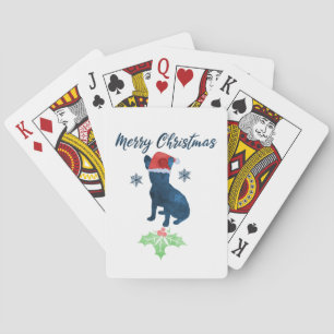 Christmas French Bulldog Poker Cards