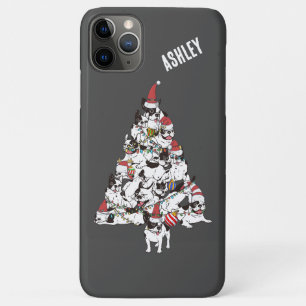 Christmas French Bulldog Puppy Christmas Tree iPhone 11 Pro Max Case