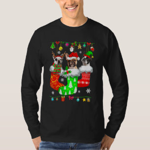 Christmas French Bulldog Santa Socks Matching Dog  T-Shirt