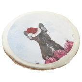 Christmas French Bulldog Sugar Cookie (Angled)