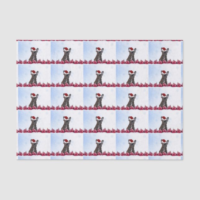 Christmas French Bulldog tissue paper (Front)
