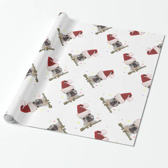 French Bulldog Christmas Wrapping Paper 