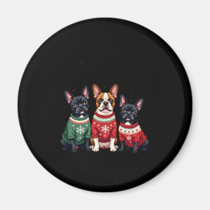 Christmas French Bulldogs Xmas Frenchie Dog 4 Magnet