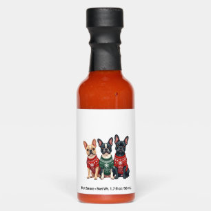 Christmas French Bulldogs Xmas Frenchie Dog Men Wo Hot Sauces