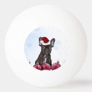 Christmas French Bulloog Ping-Pong Ball