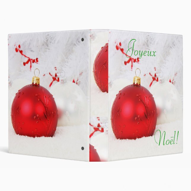 Christmas French Joyeux Noel Binder (Background)
