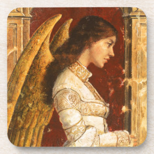Christmas Fresco Angel Beverage Coaster