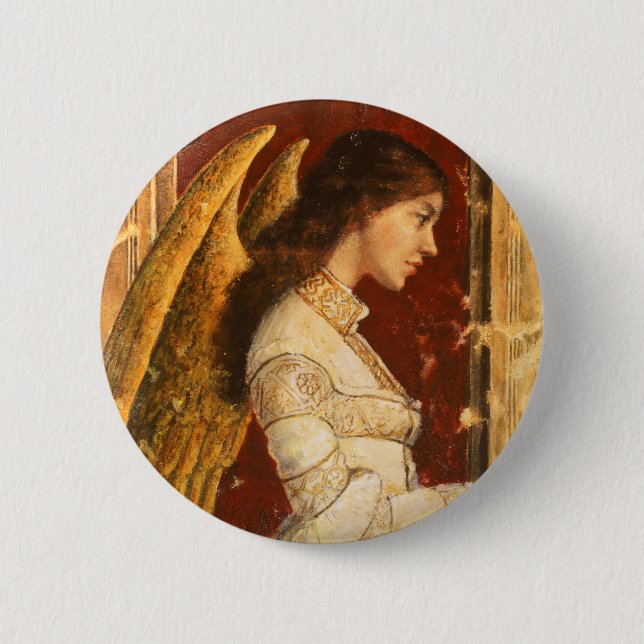 Christmas Fresco Angel Button (Front)